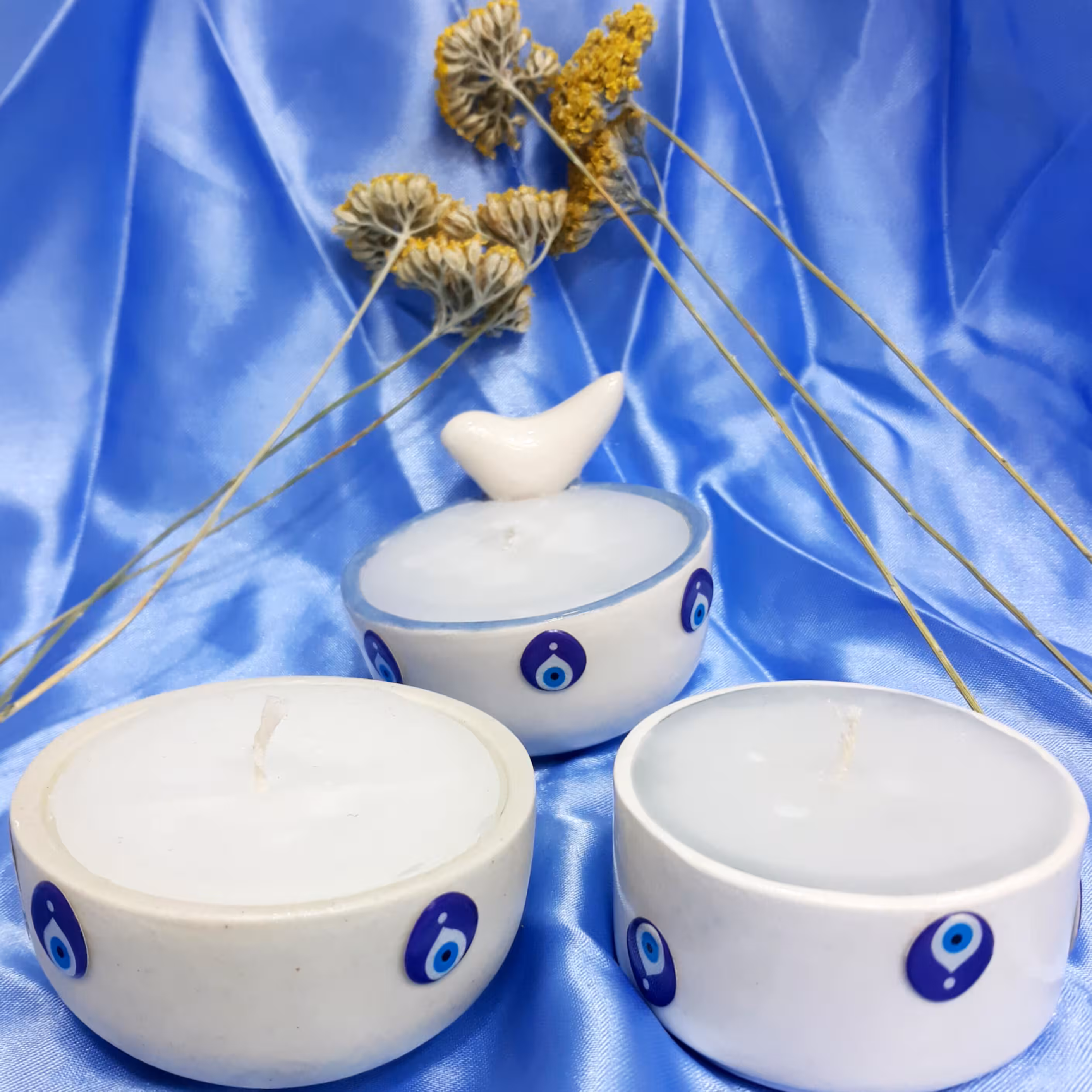 شمع سرامیکی
ارتفاع 5 سانتیمتر
طرح چشم نظر
جنس سرامیک، نشکن
ضد حرارت، رنگ ثابت