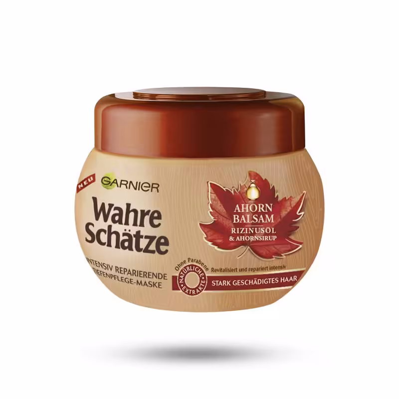 ماسک مو گارنیر حاوی شیره افرا و روغن کرچک مناسب موهای آسیب دیده 300 میل