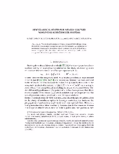 خرید و دانلود نسخه کامل کتاب Semiclassical states for weakly coupled nonlinear Schrodinger systems