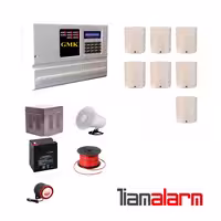 پکیج دزدگیر اماکن با سیم مدل جی ام کا سیم کارتی و تلفنی GM910PR7