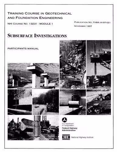 خرید و دانلود نسخه کامل کتاب Training course in geotechnical and foundation engineering. Subsurface investigation
