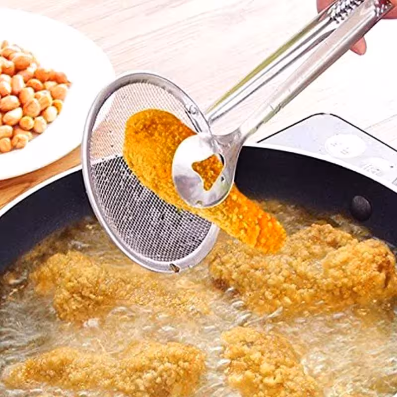 انبر روغن گیر توری دار