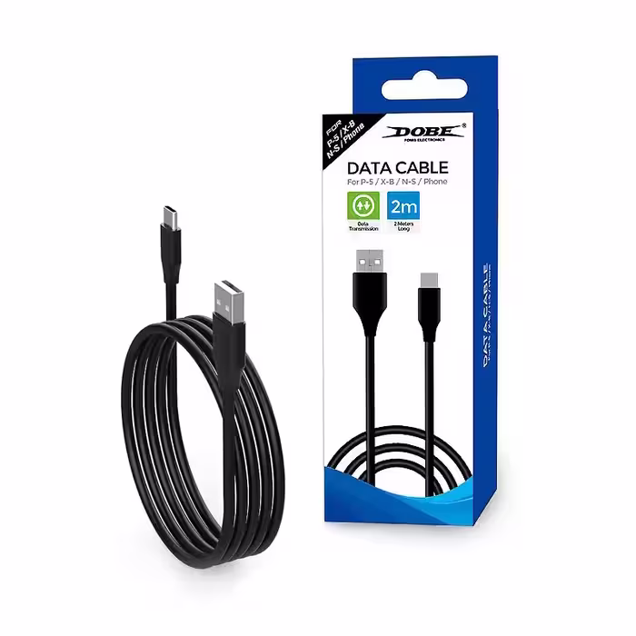 کابل شارژر 2 متری دسته سونی PS5 دابی Dobe Tp-3580 ا SONY DATA TRANSFER CABLE PS5