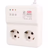 محافظ برق یخچال و فریزر 2 خانه ارت دار ساکو با کابل 3 متری 22203