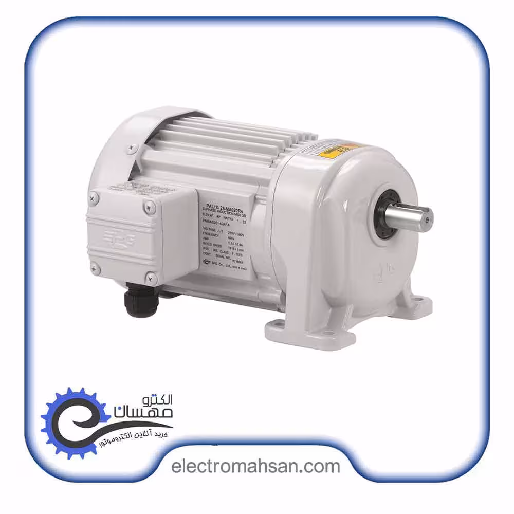 موتور گیربکس 075 کیلووات، 140 دور، سه فاز دارای پایه B3 برند SPG کره جنوبی