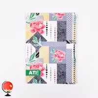 دفتر مشق 50 برگ سیمی طرح گل آتی