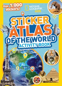 کتاب فعالیت برچسبی اطلس جهان (World Atlas Sticker Activity Book) با بیش از 200 برچسب
