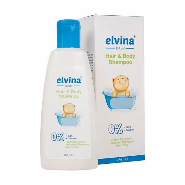 شامپو سر و بدن کودک الوینا 250 میلی لیتر | Elvina Baby Hair And Body Shampoo 250 ml