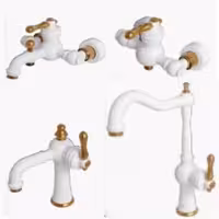 ست شیرالات شیبه مدل ارژن سفید طلایی(ارسال رایگان)