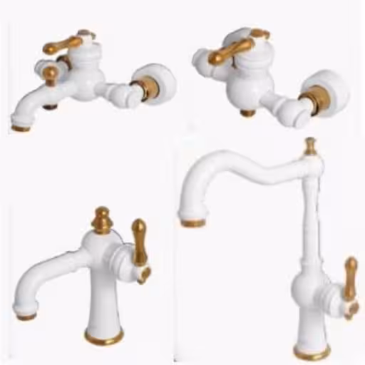 ست شیرالات شیبه مدل ارژن سفید طلایی(ارسال رایگان)