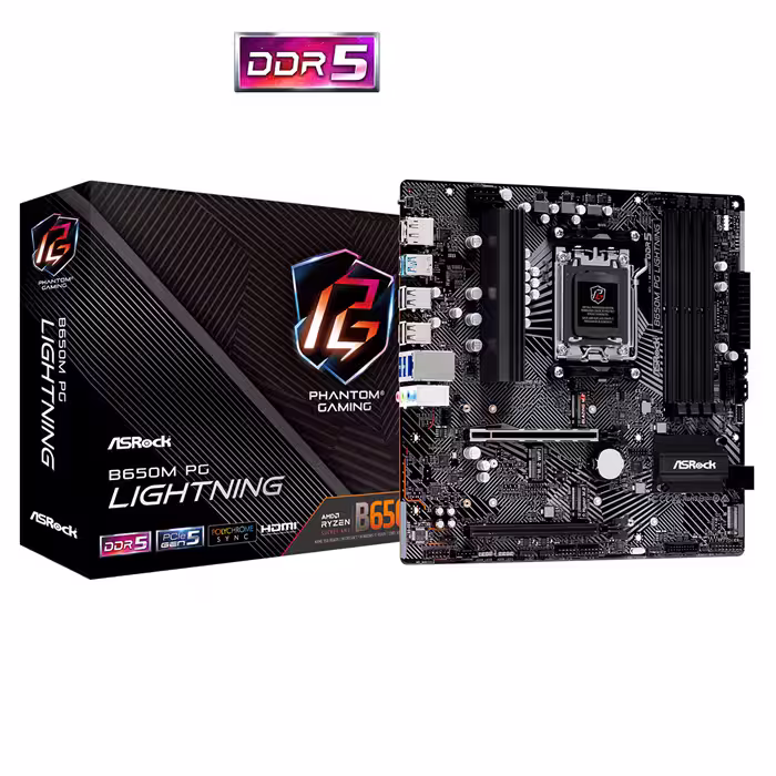 مادربرد ازراک مدل B650M DDR5 PG Lightning