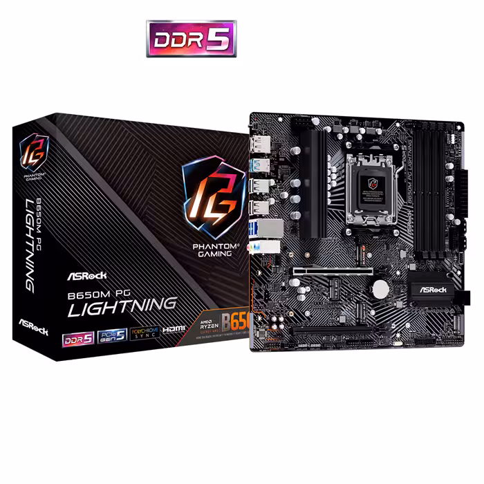 مادربرد ازراک مدل B650M DDR5 PG Lightning
