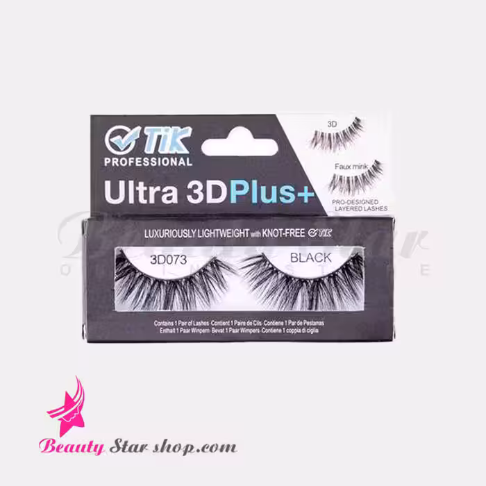 مژه مصنوعی الترا پلاس سه بعدی مو طبیعی تیک مدل 073
