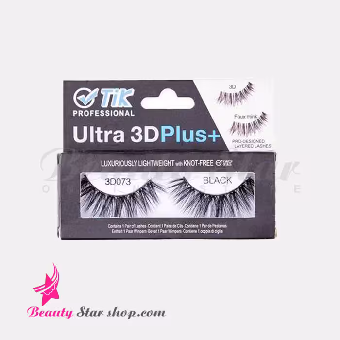 مژه مصنوعی الترا پلاس سه بعدی مو طبیعی تیک مدل 073