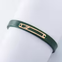 دستبند چرم پلاک لیزری