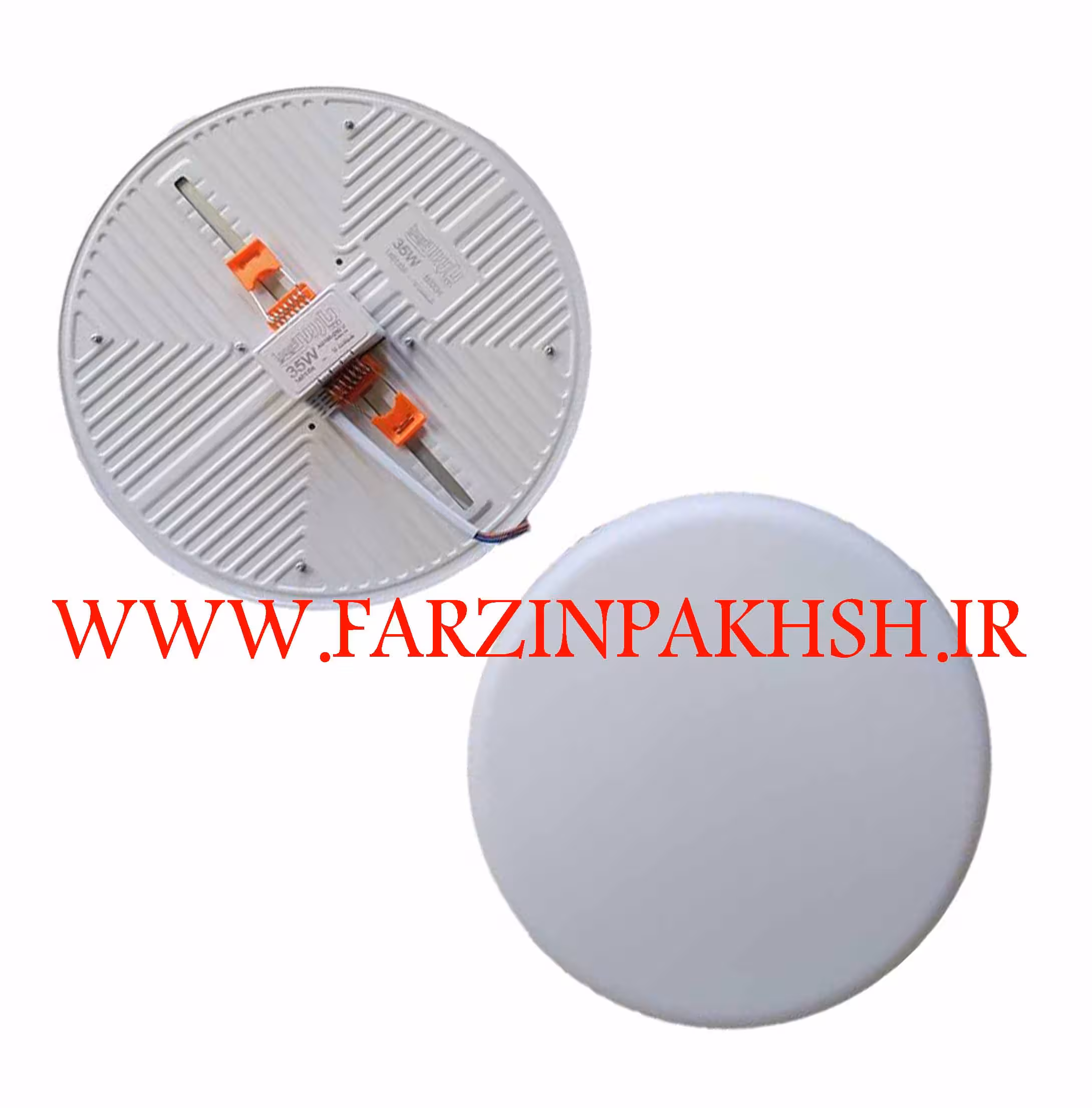 چراغ پنلی فنر متحرک SMD توکار 10وات دایره نمانور مدل افق