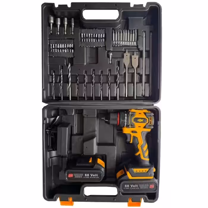 دریل پیچ گوشتی شارژی 10 میلیمتر 68 ولت جاب مدل JB 68 MAX EDITION مجموعه 40 عددی