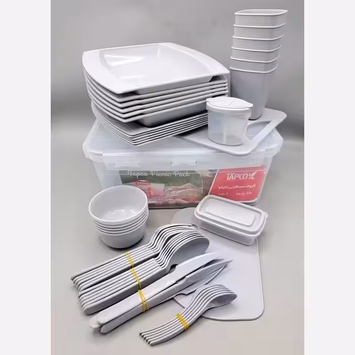 سرویس مسافرتی غذاخوری 55 پارچه 6 نفره برلیان تاپکو | amazonchi