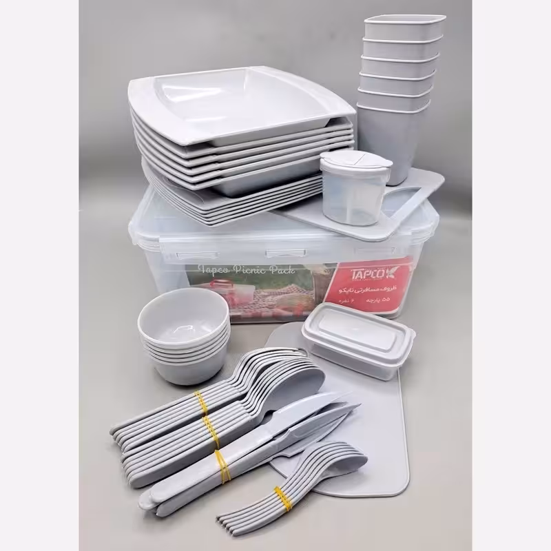 سرویس مسافرتی غذاخوری 55 پارچه 6 نفره برلیان تاپکو | amazonchi