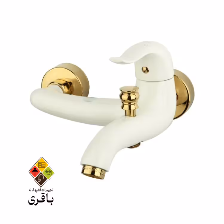 شیر حمام راسان مدل اکتاو شیری طلایی