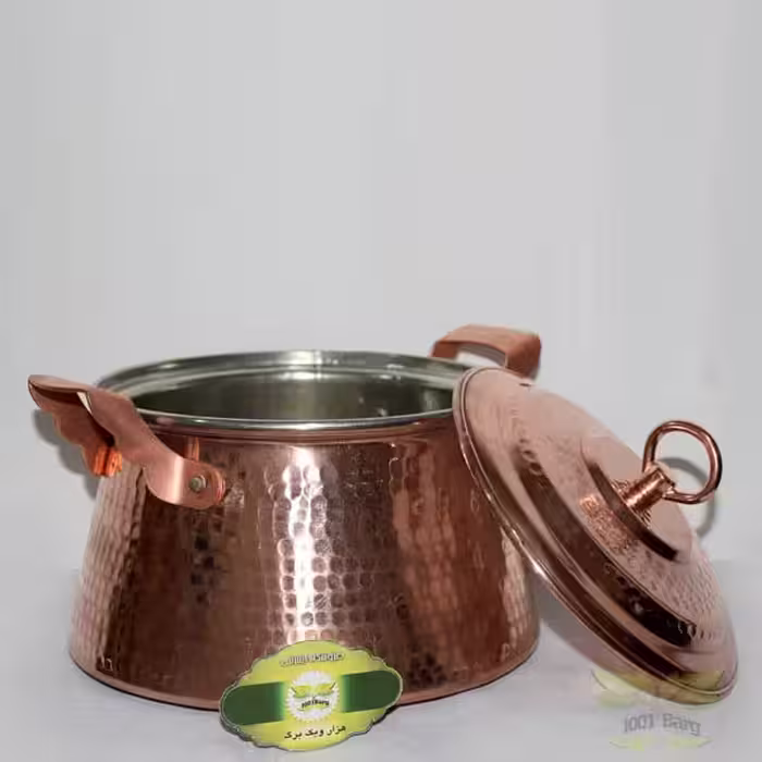 قابلمه مسی راسته با قطر 19 سانتی متر