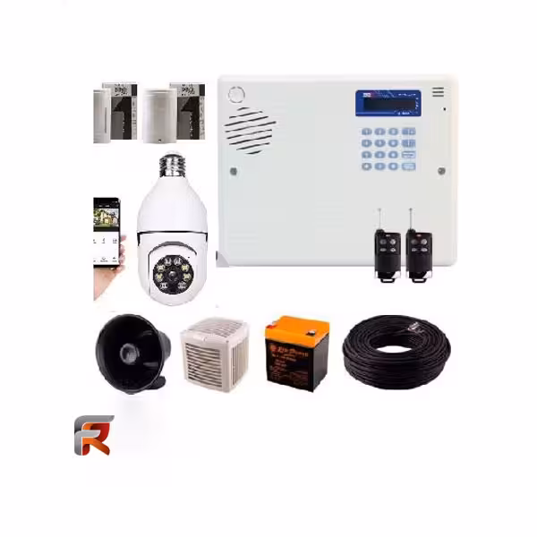 پکیج دزدگیر اماکن سایلکس مدلSG8-LITE دوربین لامپی