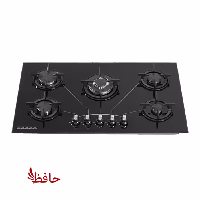 اجاق گاز صفحه ای شیشه ای پنج شعله تاسوکی مدل مارس (ترموکوبل دار)
