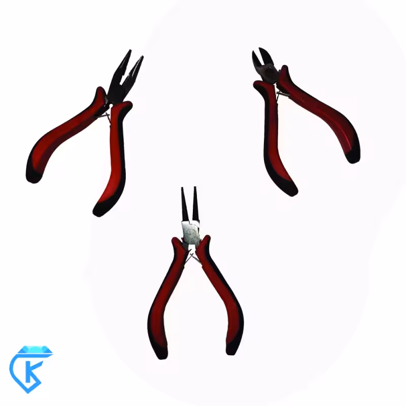 ست سیم چین دم باریک دم گرد الکترونیکی