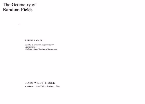 خرید و دانلود نسخه کامل کتاب Geometry of random fields