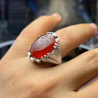 انگشتر عقیق یمنی کد 12122