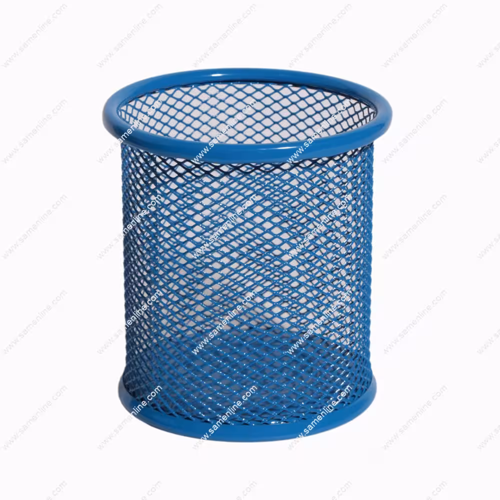 جا قلمی فلزی توری رنگ آبی