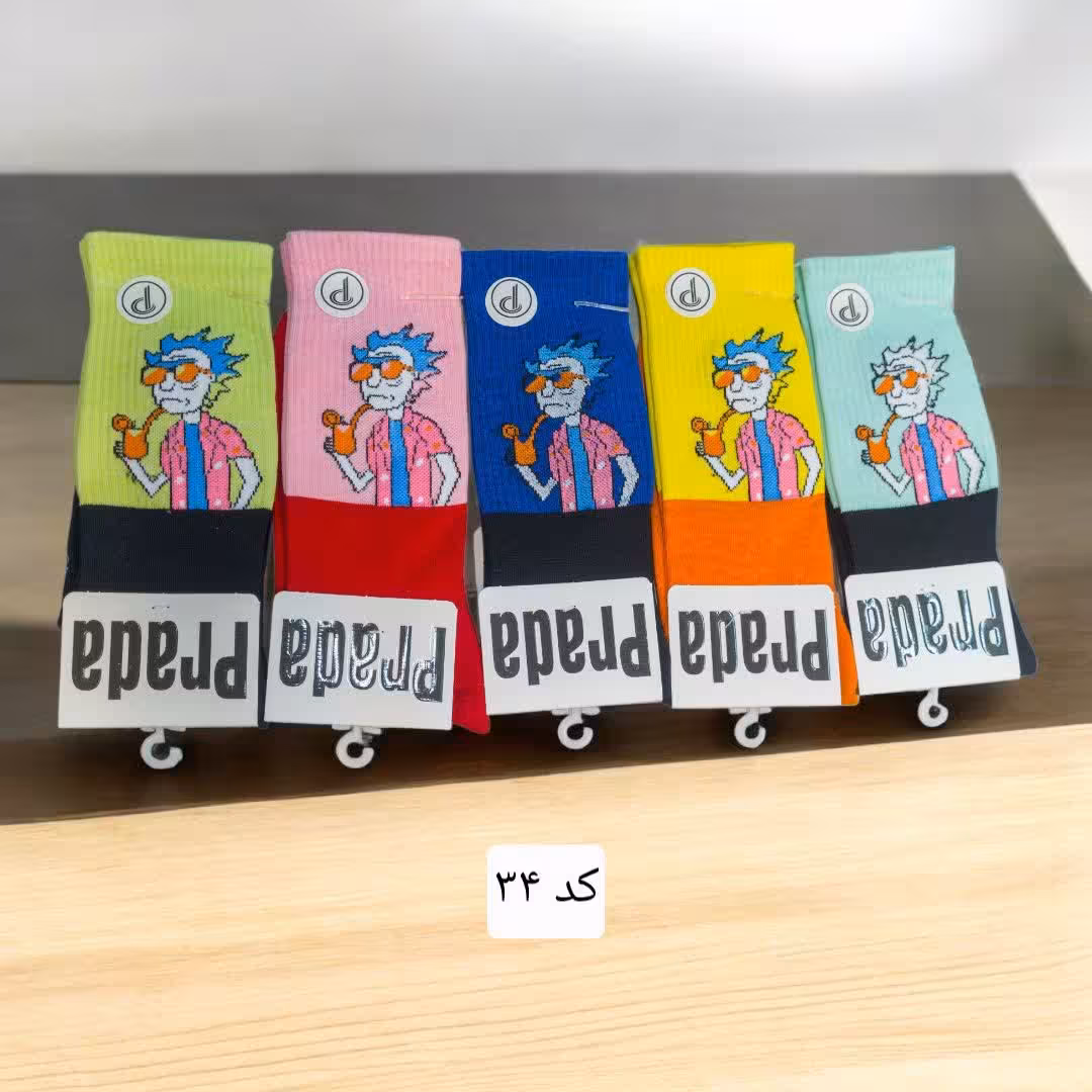 جوراب ساقدار کش انگلیسی فانتزی پنبه ترک کد 34