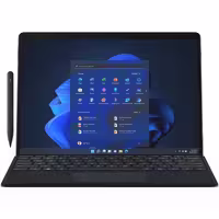تبلت مایکروسافت مدل Surface Pro 8-i5 ظرفیت 256 گیگابایت و 16 گیگابایت رم به همراه کیبورد Signature Black/Black Type Cover و قلم Slim Pen 2