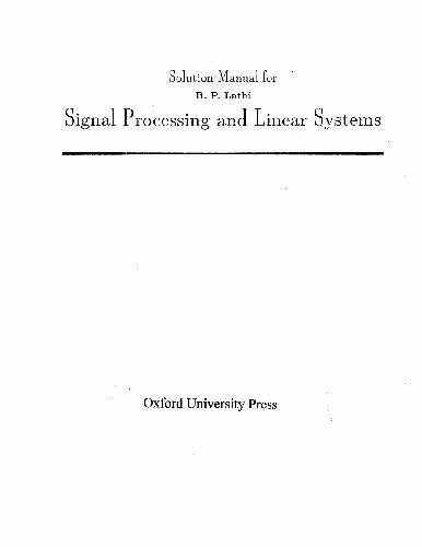 خرید و دانلود نسخه کامل کتاب Signal Processing and Linear Systems - Solutions Manual