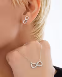 نیمست وارداتی بی نهایت جواهری نقره کد 00650