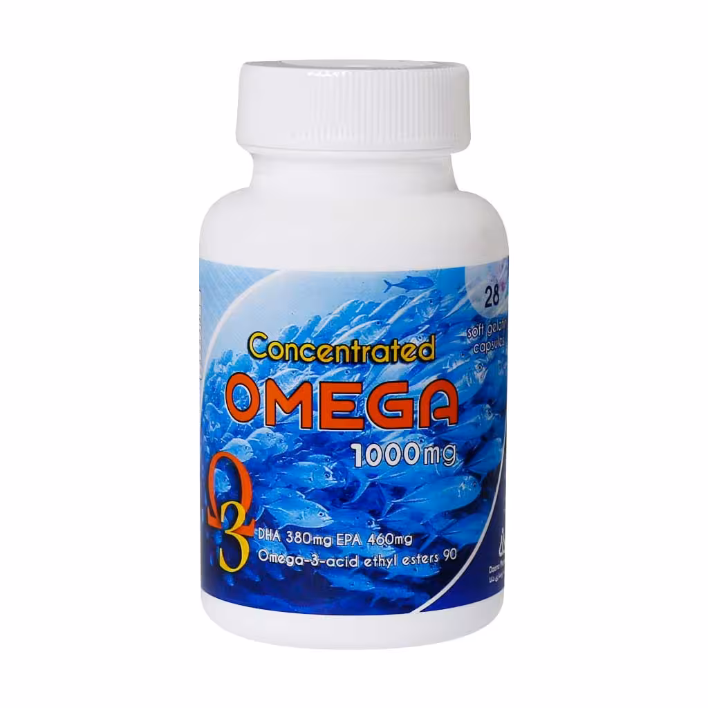 سافت ژل امگا 3 تغلیظ شده 1000 میلی گرم دانا