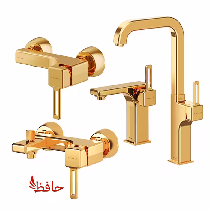 ست شیرالات شودر مدل میشل رنگ طلایی