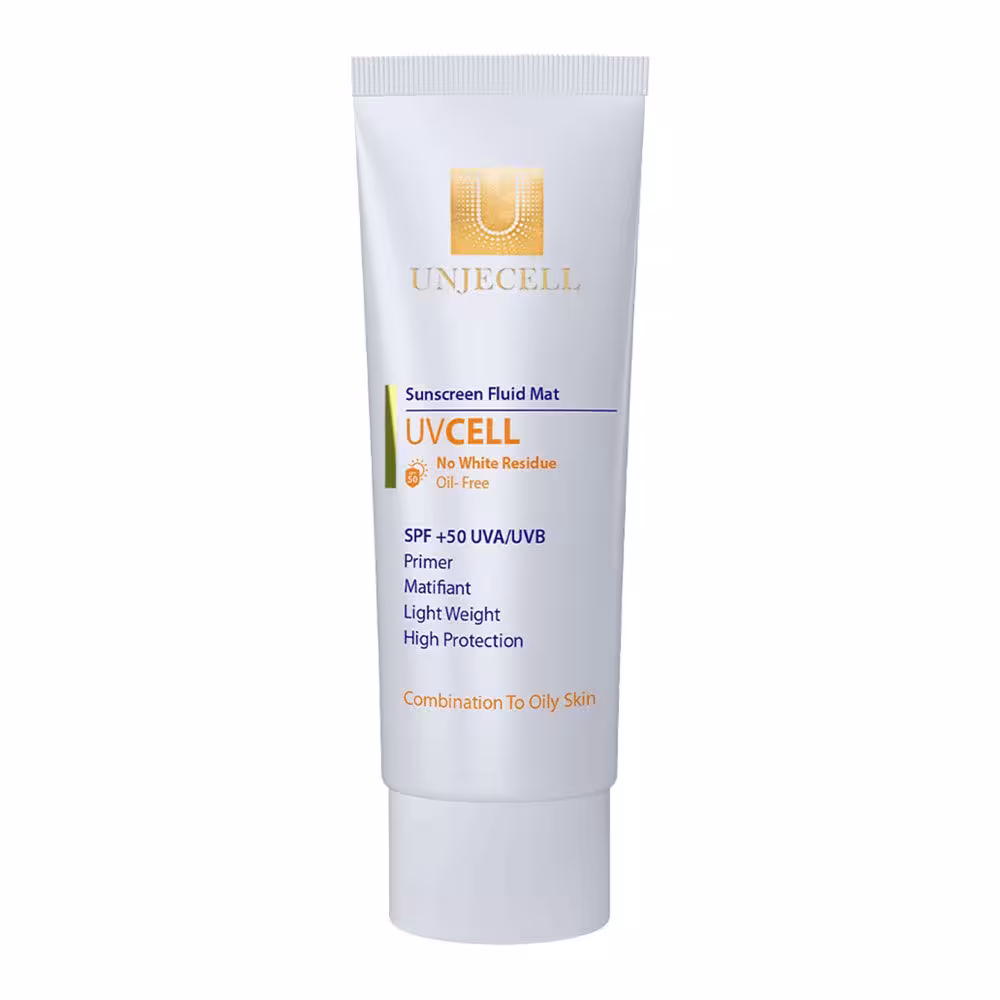ضد آفتاب بی رنگ آنژسل SPF 50 مناسب پوست چرب و مختلط حجم 40 میلی لیتر | Unjecell UVCell Sunscreen Cream Combination to Oily Skin 40 ml