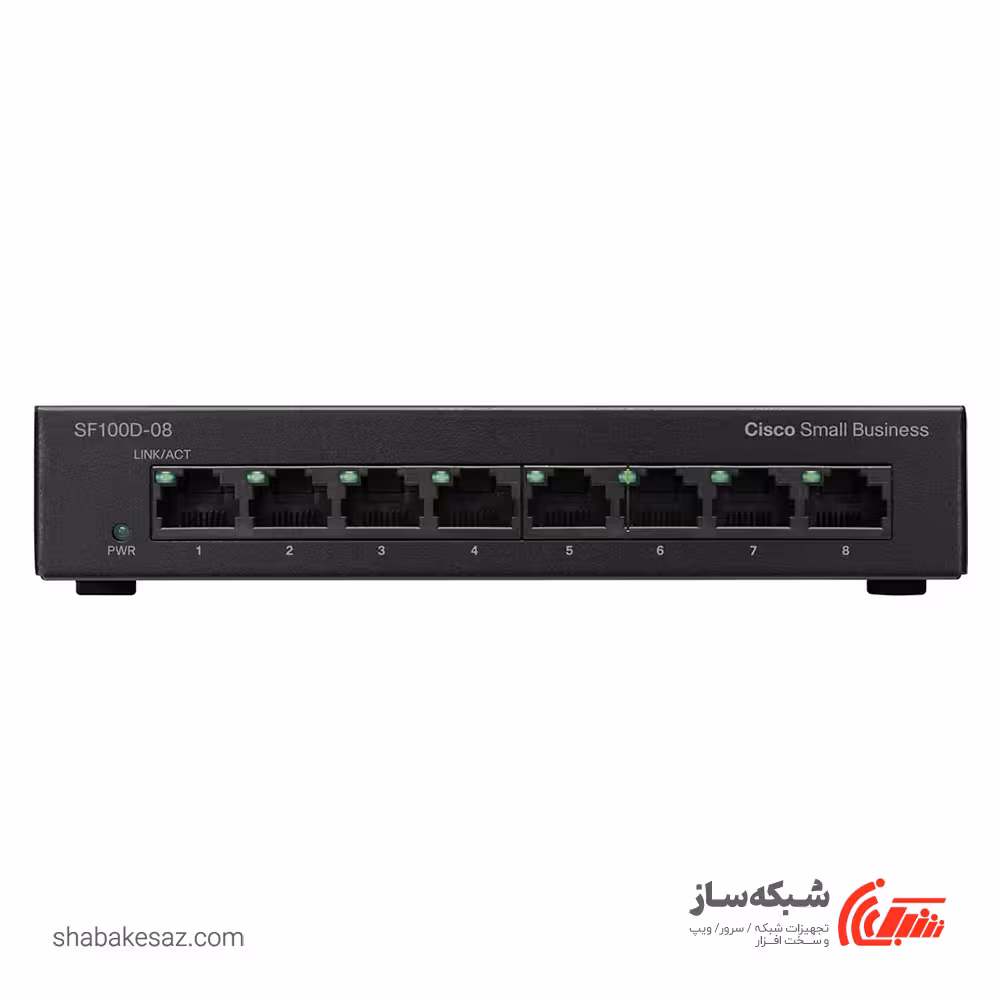 قیمت و خرید سوییچ سیسکو Cisco SF100D-08 دسکتاپ 8 پورت 10/100Mbps - شبکه ساز