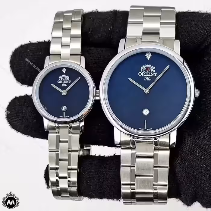 ساعت ست زنانه و مردانه اورینت کلاسیک صفحه سورمه ای Orient Plus M113