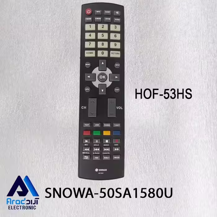 کنترل اصلی تلویزیون اسنوا 50SA1580U
