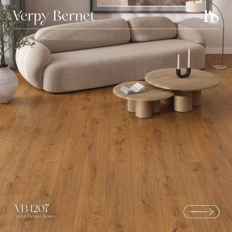 پارکت ورپی قهوه ای طرح چوب بلوط کد VB 1207