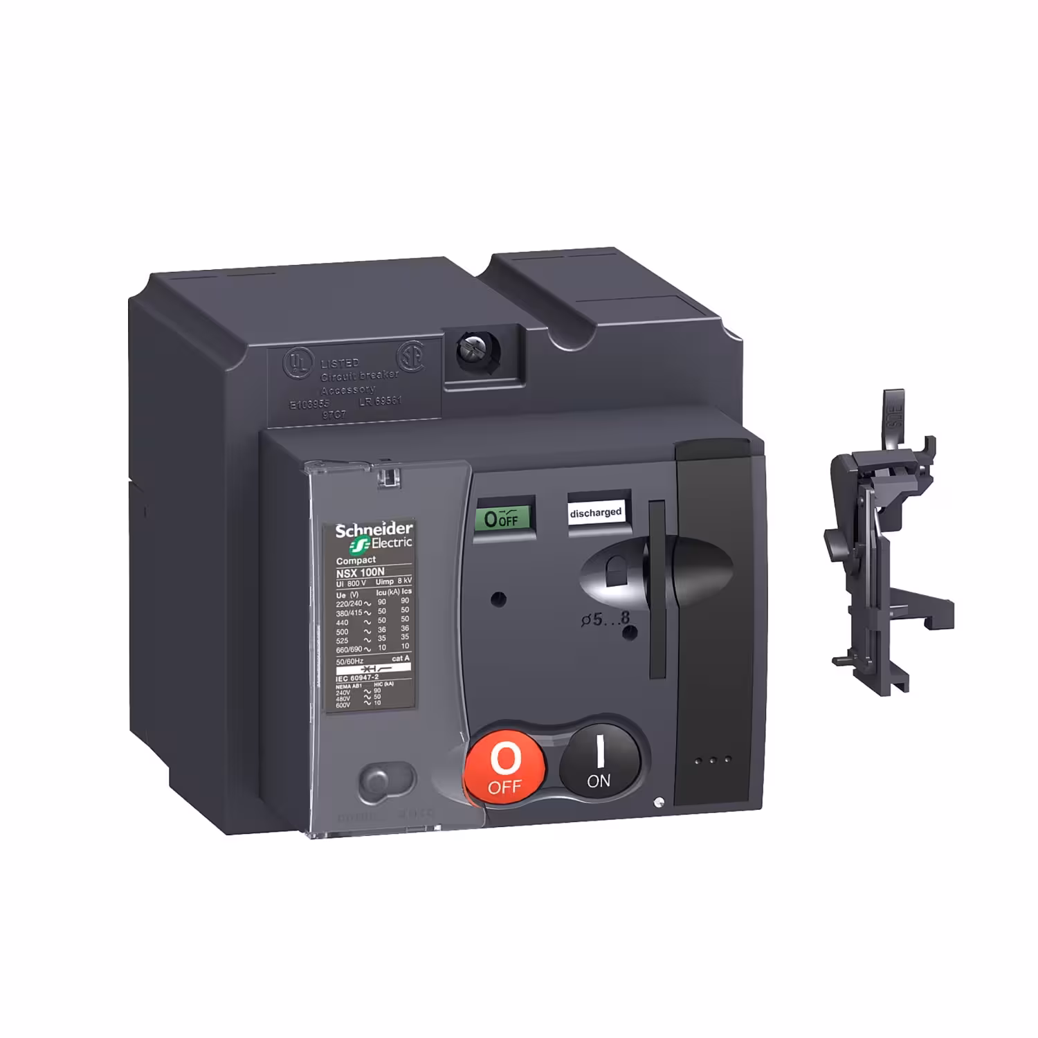 موتور کليد اتوماتیک اشنایدر الکتریک سری NSX100-160 ولتاژ 24 تا 30 ولت DC