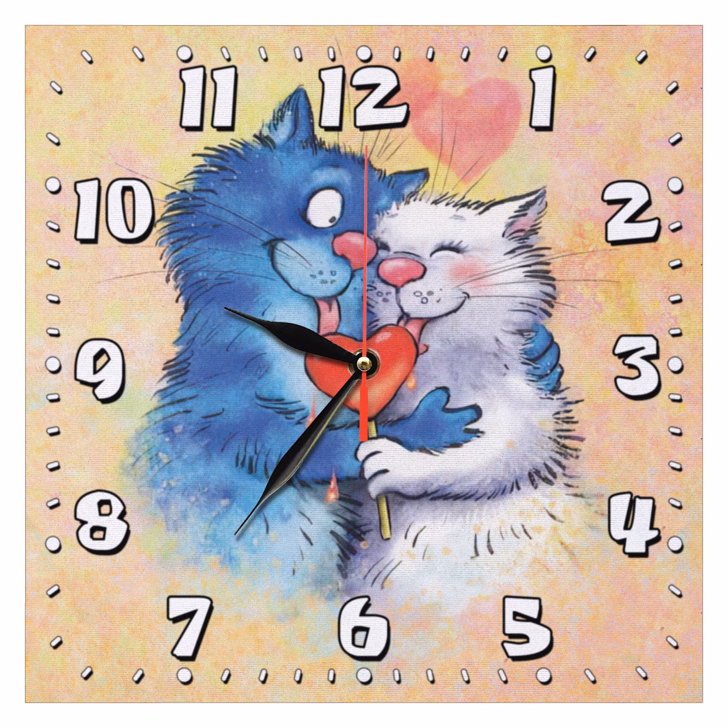 ساعت دیواری کودک طرح گربه مدل 1073