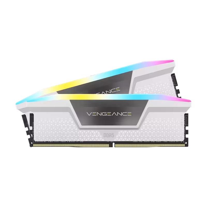 رم کورسیر مدل Corsair VENGEANCE RGB 32GB 16GBx2 5600MHz CL40 DDR5 - White