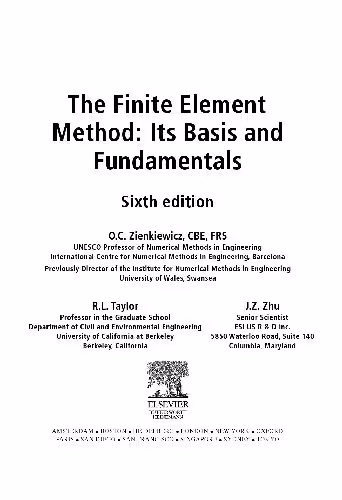 خرید و دانلود نسخه کامل کتاب The finite element method: its basis and fundamentals