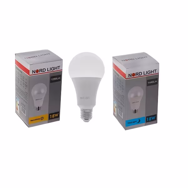 لامپ 18 وات نوردلایت مدل حبابی پایه E27