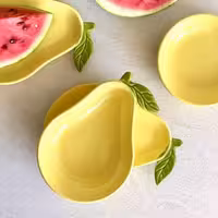 ظرف سرامیک رنگی طرح گلابی گود مدل 127014