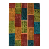 فرش دستباف سه متری طرح چهل تکه کد 4020556