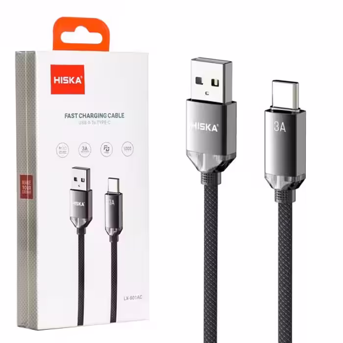 کابل شارژ تایپ سی هیسکا (HISKA) مدل LX-801Ac